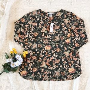 Christopher & Banks Autumn Floral Top